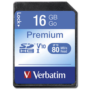 FS156-X16 - Verbatim Premium SDHC Class 10 Card 16GB