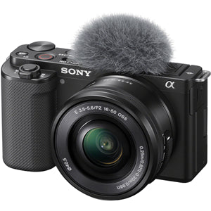 ZVE10LB - Sony Alpha ZVE10 24.2MP APS-C M/less Cam E Mount w/16-50 Black