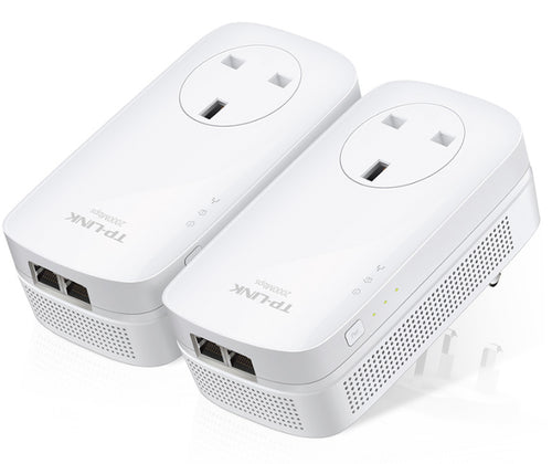 TL-PA9020P KIT - TP-LINK PA9020P AV2000 2-Port Gigabit Passthrough Powerline Starter Kit