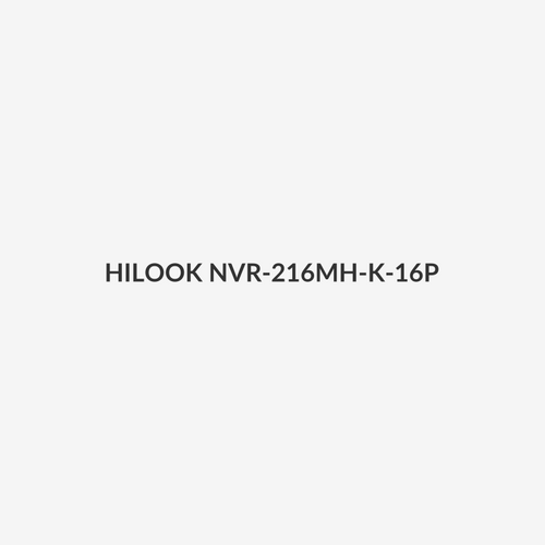 HILOOK NVR-216MH-K-16P - K Series 16-Channel 1U PoE NVR with up to 12MP Recording, up to 160Mbps, 2 HDD Bays