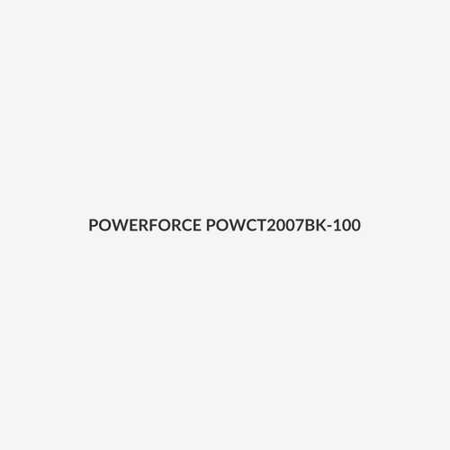 POWERFORCE POWCT2007BK-100 - 7.6 x 200mm Black UV Cable Ties Pack of 100 55kgs Tensile Strength