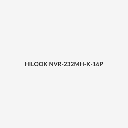 HILOOK NVR-232MH-K-16P - 32-Channel 1U 4K NVR w/ 16 Plug & Play PoE Ports 4TB HDD. Supports H.265/+ H.264/+