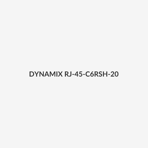 DYNAMIX RJ-45-C6RSH-20 - Cat6 RJ45 20pc Bag 8P8C Modular Plug 50 Micron w/ Insert Stranded Shielded Round
