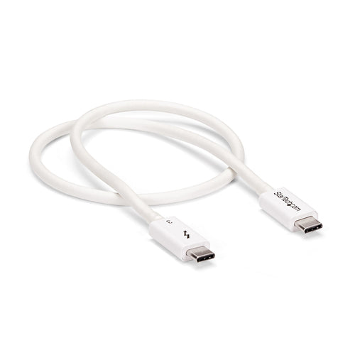 StarTech.com TBLT34MM50CW - 0.5m Thunderbolt 3 Cable 40Gbps - White