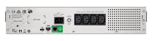 SMC1000I-2UC - APC SMART UPS (SMC), 1000VA, IEC(4), USB, SERIAL, LCD, 2U RACK, SC, 2YR WTY