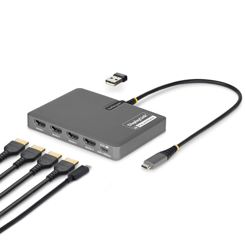QUAD-USB-HDMI-ADAPT - STARTECH.COM USB-C QUAD-MONITOR WORKSTATION ADAPTER 4K 60HZ HDMI, 3 YR
