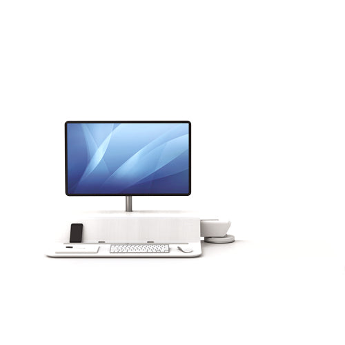 8081701 - Fellowes Lotus RT Single Monitor Sit Stand Workstation White