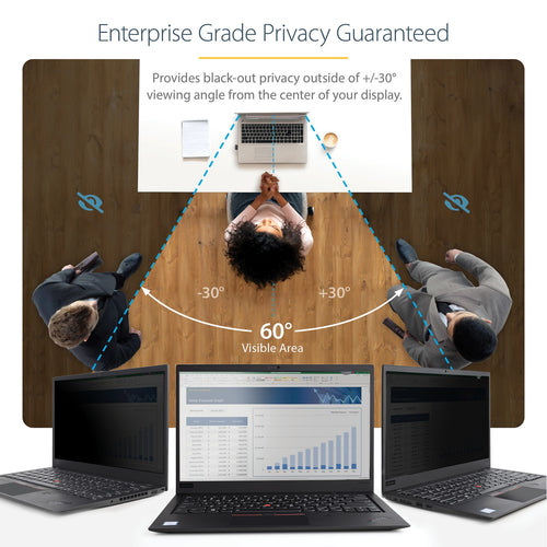 StarTech.com 156L-PRIVACY-SCREEN – 15,6-Zoll-Laptop-Blickschutzfilter, entspiegelt