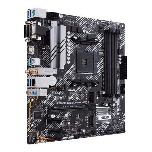 90MB19X0-M0UAY0 - ASUS PRIME B550M-A WIFI II AMD mATX 4XDIMM DDR4 PCI-E 4.0 2XM.2 HDMI DVI-D D-SUB 4XSATA 6 USB3.2 GEN2 3XAJ WIFI6 RGB LIGHTING MOTHERBOARD