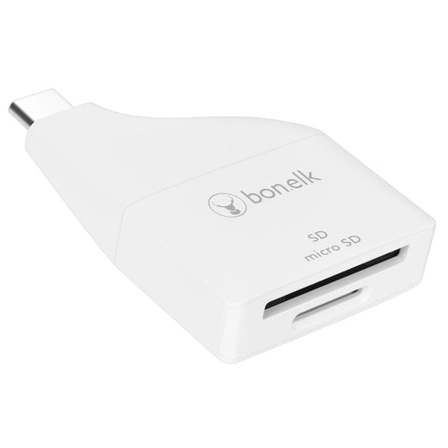 Bonelk USB-C to MicroSD/SD Compact Adapter - White