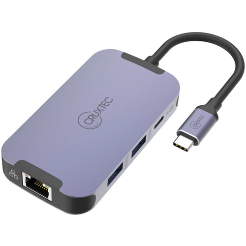 Cruxtec CDK06-SG USB-C to Dual HDMI Display Mini Dock with 100W PD
