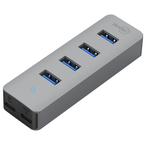 Cruxtec 4 Port USB 3.0 Hub with USB-C Power Port