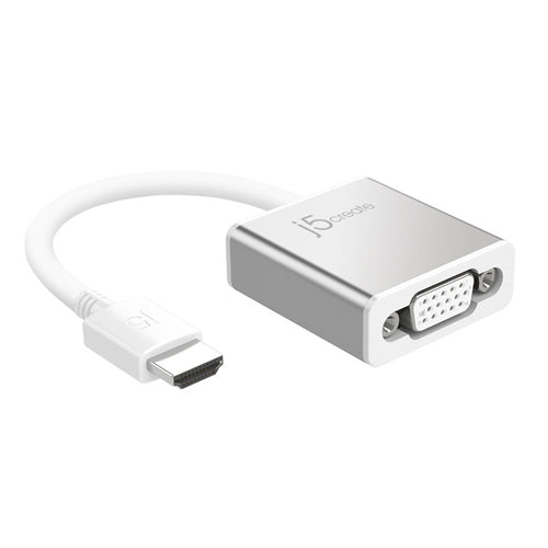 J5create HDMI to VGA Display Adapter with Audio, Easily Transform HDMI Device into a VGA connection With Audio, Reserved Micro USB B Type Power Input Port