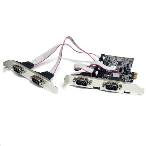 StarTech.com PEX4S553 - Serielle 4-Port-PCIe-Adapterkarte mit 16550
