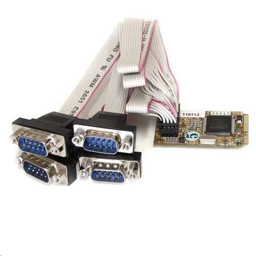 StarTech.com MPEX4S552 - 4 Port Mini PCIe Serial Card w/ 16650