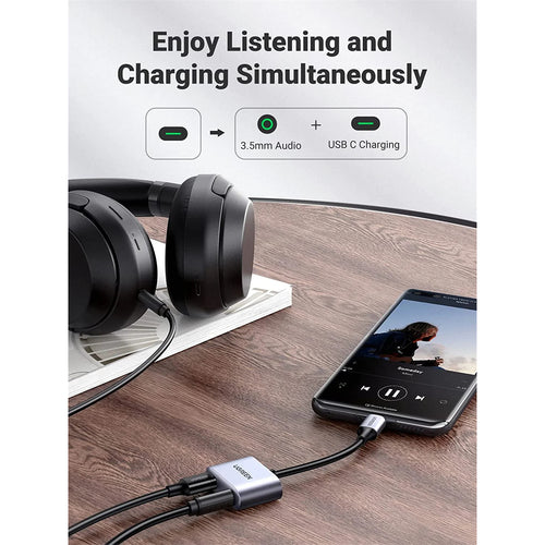 UGREEN UG-60164 USB-C to 3.5mm Audio Adapter with PD
