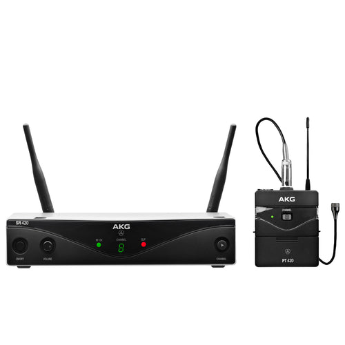 AKG WMS420-LAPEL WIRELESS LAPEL MICROPHONE PRESENTER SYSTEM W/C417L