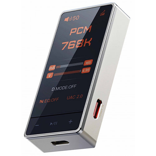 FiiO QX13 Premium Hi-Res Portable DAC & Headphone Amplifier - Titanium Gold 900mW+900mW desktop-Level Power - ESS ES9027SPRO DAC - 10-Band parametric EQ - Carbon Fibre Body - 1.99" display - Includes Magnetic Protective Case