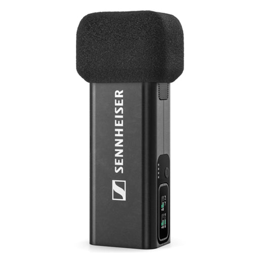 Sennheiser Pro Profile Wireless 2-Channel All-in-One Clip-On & Handheld Microphone System - 2-channel 2.4GHz receiver + 2x Clip-On Microphones with 16GB storage + Ultra-portable charging bar doubles as a handheld interview mic - Superior Se