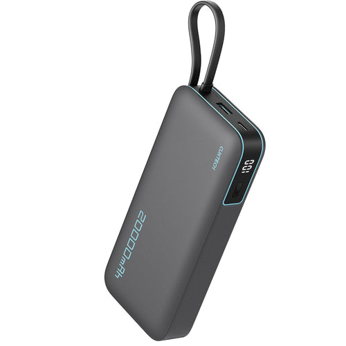 CUKTECH CP25 20000mAh 55W 3-Output Power Bank (CCC-Certified) with Cable & Display -Grey