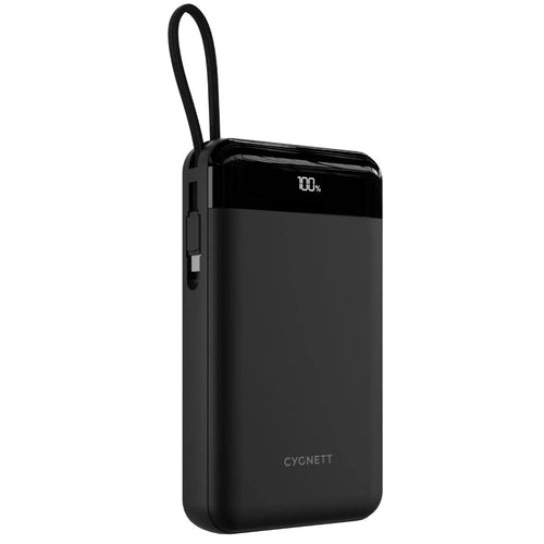 Cygnett ChargeUp Maxx 40000mAh 20W 3-Output Power Bank with Cable & Display