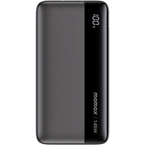 Momax 25000mAh 145W 3-Output Laptop Power Bank with Display - Black