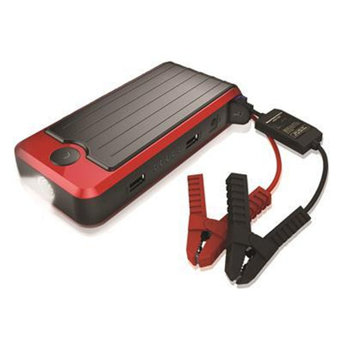 PowerAll SUPREME PBJS16000-RS 16000mAh Portable Jump Starter & Power Bank Rechargeable Li-ion Battery - 12V 600A Peak Jump+Start Current - 2x USB 5V / 2.1A Output Sockets