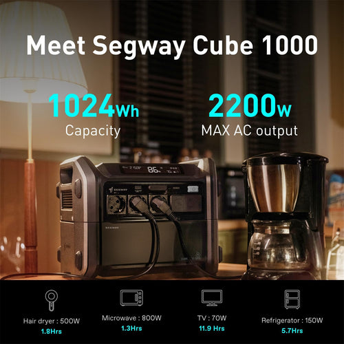 Segway Remanufactured Cube 1000 Portable Power Station