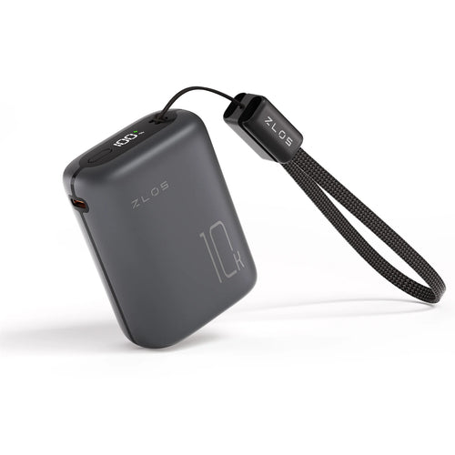 Zlos 10000mAh 35W 2-Output Ultra Compact Power Bank with Cable & Dispaly