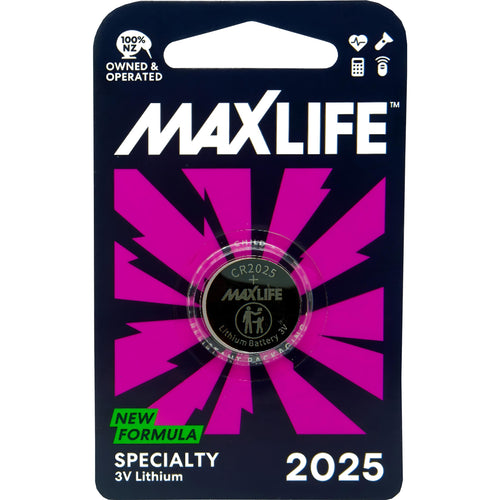 Maxlife CR2025 Lithium-Knopfzelle 1er-Pack