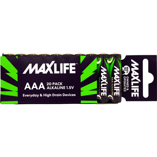 Maxlife BATAAA-A AAA Alkaline 20 Pack