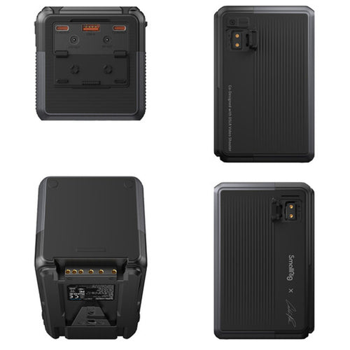 SmallRig x Caleb Pike VB212 Mini V-Mount Battery (212Wh) - Supports up to 10A Draw - 2 x 14.8V D-Tap Output -USB-C Outputs, 2 x DC Barrel Outputs - USB-C Fast PD Charging up to 140W
