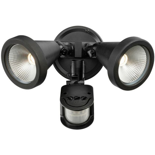 Brilliant Smart Stinger LED Twin Security Light with Sensor, IP44 Weather Resistant Advanced PIR motion sensing, Sensor range of 150 degrees x 12 metres - Ultra bright and long-life 2 x 10W COB LED Chip