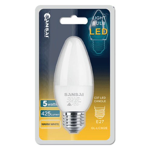 Sansai GL-LC302E LED Bulb C37-5W-E27-Warm White
