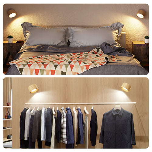 Valore LT-008 Remote Wall Light (Black) - 360° Rotatable Head