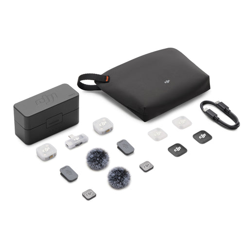 DJI Mic Mini 2 (2 TX + 1 Mobile RX + Charging Case) 2-Person Compact Digital Wireless Microphone System - Recorder for Camera & Smartphone