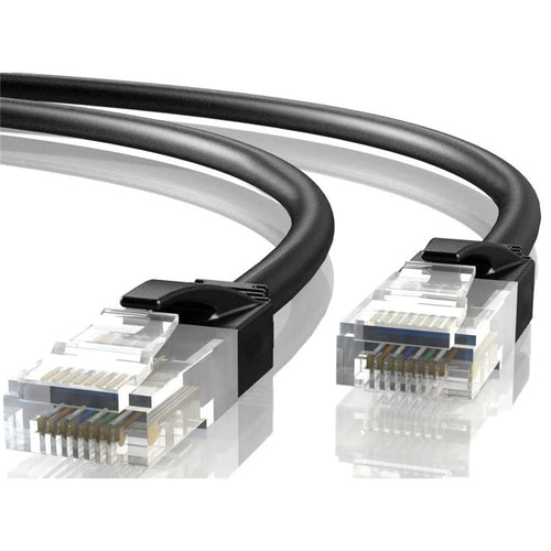 8Ware PL6A-40BLK Cat6A UTP Snagless Ethernet Cable - 40m - Black