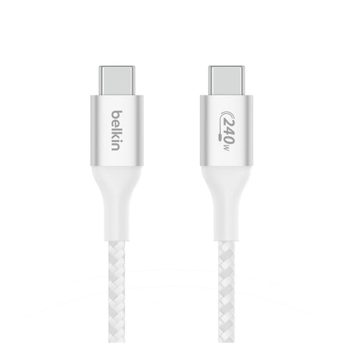 Belkin 240W Braided USB-C Cable - 1m - White