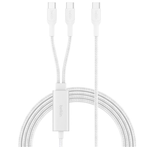 Belkin BoostCharge Pro 140W Dual USB-C to C Cable - White -1.5M ( White)