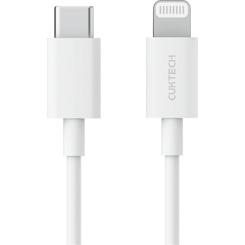 CUKTECH 1m USB-C to Lightning Charge Cable - White -