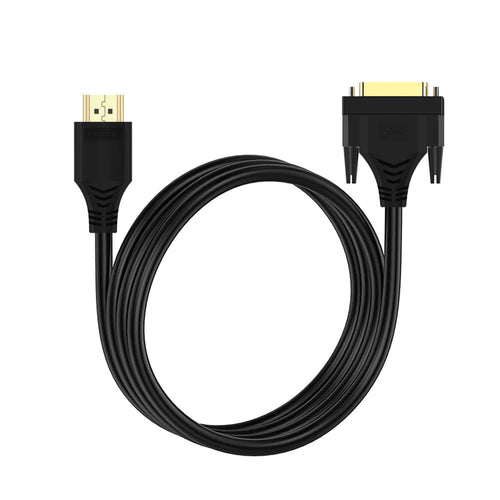 Cruxtec 2m HDMI Male to DVI Male ( 24+1) Cable - Single Link - 4K/30Hz