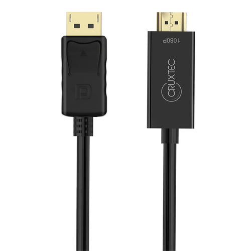 Cruxtec 2m DisplayPort to HDMI Cable - 1920x1080/60Hz -