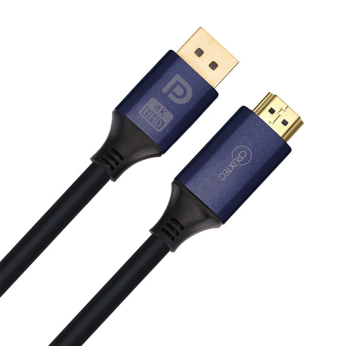 Cruxtec 2m DisplayPort to HDMI Cable 18Gbps - 4K/60Hz