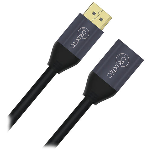 Cruxtec 0.5cm DisplayPort 1.4 Male to Female Extension Cable - 8K/60Hz & 4K/120Hz