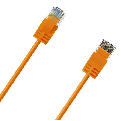 Cruxtec Cat6A Ultra Slim Ethernet Cable - 3m - Orange