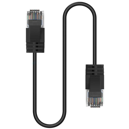 Cruxtec Cat6A Ultra Slim Ethernet Cable - 15m - Black
