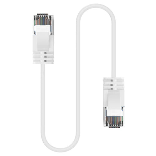 Cruxtec Cat6A Ultra Slim Ethernet Cable - 20m - White