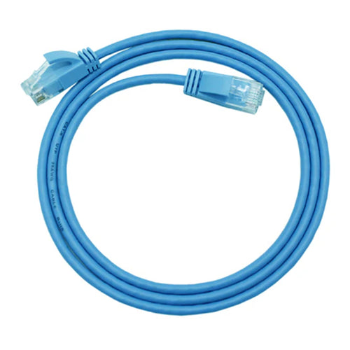 Cruxtec Cat6A Ultra Slim Ethernet Cable - 30cm - Blue