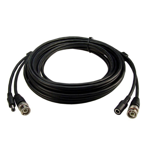 DYNAMIX 5m BNC Male to Male w/ 2.1mm Power Cable Male/Female. 75ohm Coax Cable w/ 0.75mm