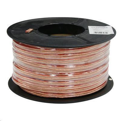 DYNAMIX CA-SPK14-100 - 100m 14AWG/2.08mm Speaker Cable OFC 42/0.25BCx2C Clear PVC Insulation OD: 3.5 x 7.0mm